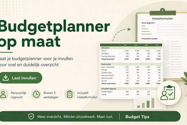 Complete Budgetplanner op maat