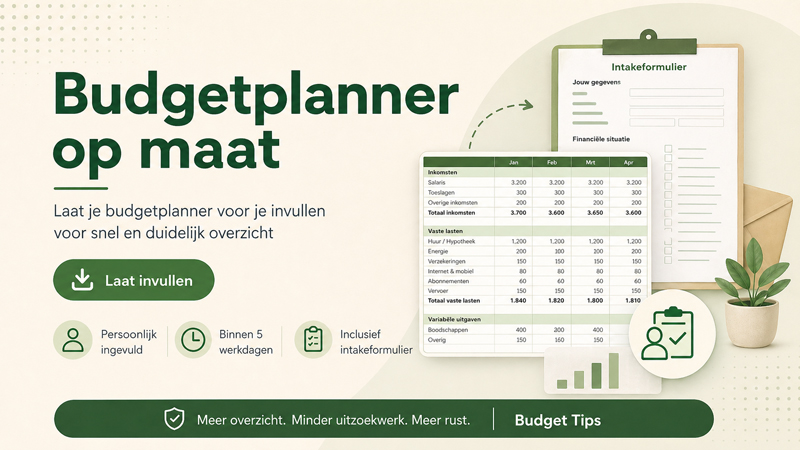 Complete Budgetplanner op maat
